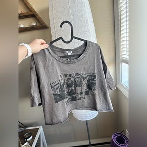 NWT Garage Cropped Graphic T Shirt
